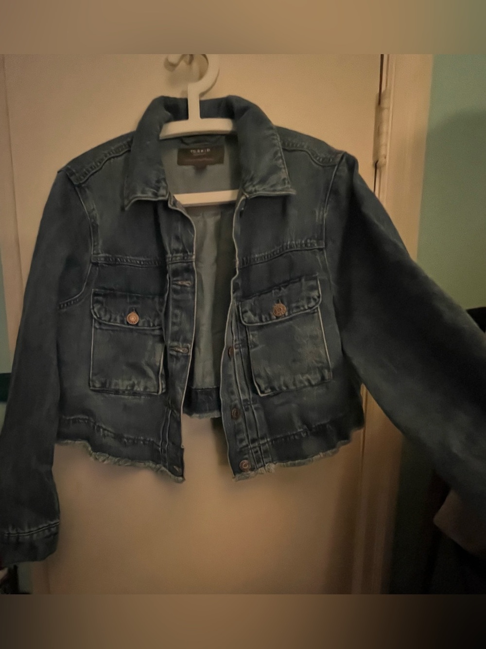torrid Washed Blue Cropped Denim Jacket